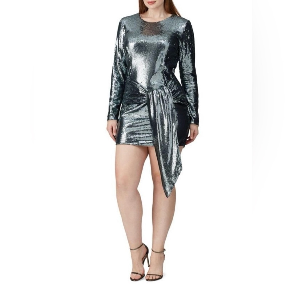 Toccin Women’s Front Tie Sequin Minidress